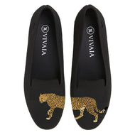 Round-Toe Embroidered Loafers (Audrey)