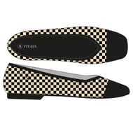 Square-Toe V-Cut Flats (Margot 2.0)