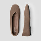 Square-Toe V-Cut Flats (Margot 2.0)