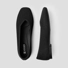 Square-Toe V-Cut Flats (Margot 2.0)