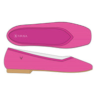 Square-Toe V-Cut Flats (Margot 2.0)