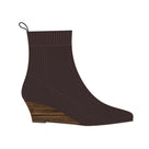 Square-Toe Water-Repellent Boots (Margot Wedge Bootie)