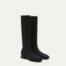 Square-Toe Water Repellent Wool Knee-High Boots (Tara Pro)